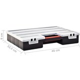 vidaXL Kutije za asortiman 2 kom s podesivim pregradama 460x325x80 mm | shoptok.hr