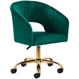Shumee 4Rico vrtljivi stol QS-OF212G žametno zelen, (21387723) | Shoptok.si