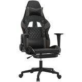vidaXL Masažni igralni stol z oporo za noge črno in Siva umetno usnje, (21152335) | Shoptok.si