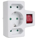 Razdelilec MCE215 + stikalo 1x šuko 2x euro, (20772090)