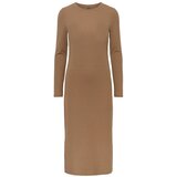 Pieces Obleka 'Kylie' rjava / črna / bela | Shoptok.si