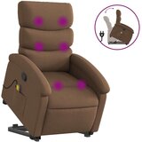 Maison Chic masažni naslanjač - Relax naslanjač s funkcijo vstajanja rjavo blago, (22134870) | Shoptok.si