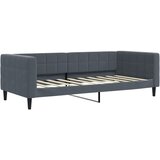  Dnevni krevet s pomoćnim ležajem i ladicama tamno sivi 90x190 cm baršun | shoptok.hr