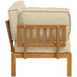  Set sofe s jastukom Bež 133 x 92 x 69 cm Čvrsto drvo akacije | shoptok.hr
