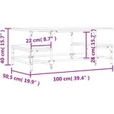  Stolić za kavu boja hrasta 100x50,5x40 cm konstruirano drvo | shoptok.hr