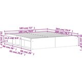  Posteljni okvir rjavi hrast 180x200 cm | Shoptok.si