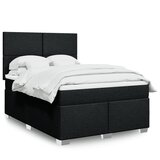  Krevet s oprugama i madracem crni 160x200 cm od tkanine | shoptok.hr