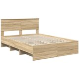  Krevetna konstrukcija s uzglavljem Sonoma hrast 150 x 200 cm | shoptok.hr