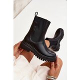 Boto Women Chelsea Boots On Platform And Flat Heel Slip On Black Ravessa | Shoptok.si