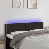 vidaXL LED uzglavlje crno 144x5x78/88 cm od tkanine Cijene
