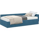  Kotni okvir postelje z matrico Drugo 2 pcs Modra Žamet, (5000124096) | Shoptok.si