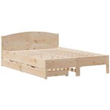 vidaXL Posteljni okvir z vzglavjem 120x200 cm trdna borovina, (21322540) | Shoptok.si