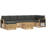 Set vanjskih sofa 8 kom. Bijela i antracit Poliester | shoptok.hr