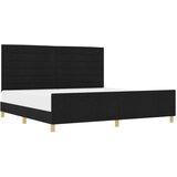  Črn Tkaninski Posteljni Okvir 200x200 cm, (22049219) | Shoptok.si