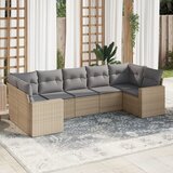 vidaXL 7-dijelni set vrtnih sofa od poliratana s jastucima bež | shoptok.hr