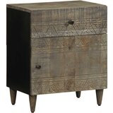 vidaXL Noćni ormarić svijetlo sivi 50x33x60 cm Puno drvo Mango Cijene