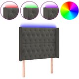 Maison Chic led posteljno vzglavje - vzglavna omarica - nočna omarica temno sivo 93x16x118/128 cm žamet, (21708913) Cene