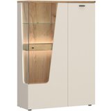 Premium Living 2-vratna Vitrina Cut Out Kašmir/hrast Cene