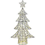 vidaXL Božično drevo med 160 LED Toplo bela 150 cm Ratan | Shoptok.si