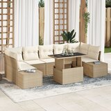 vidaXL 8-dijelni vrtni sofa set s jastučićima bez boje Poli ratan Cijene