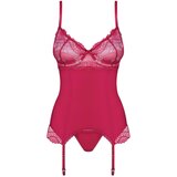 Obsessive / Rosalyne - korzet s podvezicama i tangama (magenta) | shoptok.hr
