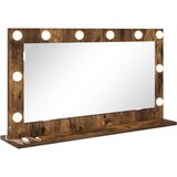 vidaXL Ogledalo za toalet Dim hrasta, srebro Drvo, staklo 80 x 45 cm | shoptok.hr