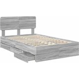  Krevetna konstrukcija s ladicama Sivi Sonoma 120 x 190 cm | shoptok.hr