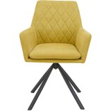 Hom`in naslanjač, kovina, tekstil rumena, črna | Shoptok.si