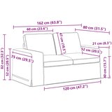  Set sofe 2 pcs Sivo-smeđa 162 x 80 x 82 cm tkanina | shoptok.hr