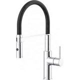 ELITE EDITION Kuhinjska armatura KF1445 v mat zlati izvedbi s prožno pršno glavo in dvema vrstama curka — Zlata | Shoptok.si