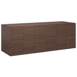 vidaXL vrtna škatla za blazine pe ratan 291x100,5x104 cm rjava Cene