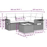 vidaXL 5-dijelni set vrtnih sofa s jastucima poliratan smeđi | shoptok.hr