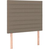  Posteljni okvir z vzglavjem taupe 80x200 cm blago, (20907117) | Shoptok.si