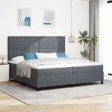 vidaXL Postelja s pomičnim dnom in vzmetnico Temno siva 200x200 cm Žamet Cene