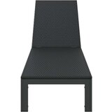 vidaXL Crna Poliratan 200 x 54 x 27 cm Ergonomska Sklopiva ležaljka | shoptok.hr