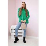 Kesi Sweater with front pockets in light green color | shoptok.hr
