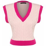 Trendyol Sweater Vest - Pink - Regular fit Cene
