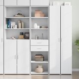  Visoka komoda bijela 50x42,5x185 cm od konstruiranog drva | shoptok.hr