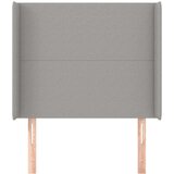  Uzglavlje s ušima svjetlosivo 93x16x118/128 cm od tkanine | shoptok.hr