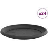  Kružni Pladanj za Cvijeće 24 pcs Crna Ø 27 x 2,5 cm Plastika | shoptok.hr