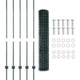 Euro ograda s postom 10 x 1,4 m Čelik premazan PVC-om Zelena | shoptok.hr