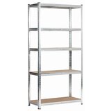AKORD METALNA POLICA 90x40x180 SREBRNA, (21714315) Cene