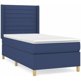  Krevet s oprugama i madracem plavi 90 x 200 cm od tkanine | shoptok.hr