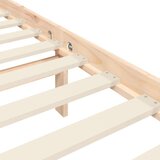  Posteljni okvir z vzglavjem 140x190 cm trden les | Shoptok.si