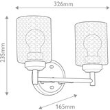  Kichler KL-WINSLOW-2W-NBR - Zidna lampa WINSLOW 2xE27/60W/230V, mesing | Eponuda.com