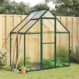 vidaXL Rastlinjak z okvirjem zelen 169x114x195 cm aluminij cene