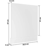 vidaXL Plošča za pomivalni stroj bela 59,5x3x67 cm iverna plošča, (20621309) | Shoptok.si