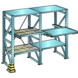 LISTA Izvlečni okvir, ŠxG 890 x 860 mm, obremenitev police 1000 kg, izvlek 65 %, svetlo modra | Shoptok.si