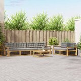  Set vanjskih sofa 6 kom. Bijela i svjetlosiva | shoptok.hr