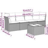 vidaXL 5-dijelni set vrtnih sofa s jastucima poliratan smeđi | shoptok.hr